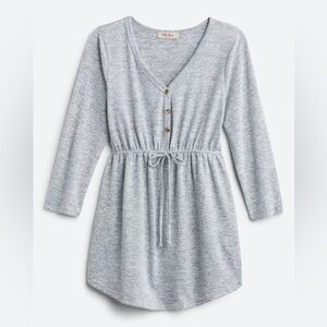 Full Moon Nolona Maternity Henley Tie Waist Top - S